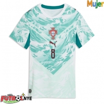 Camiseta Portugal Bruno Fernandes #8 Visitante Equipación para mujer Mundial 2026 manga corta